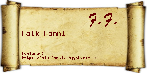 Falk Fanni névjegykártya